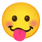 face with tongue + woozy face