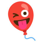 faccina che fa l’occhiolino e mostra la lingua + palloncino