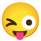 winking face with tongue + winking face with tongue