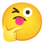 faccina che fa l’occhiolino e mostra la lingua + faccina concentrata