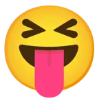 squinting face with tongue + squinting face with tongue