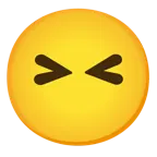 squinting face with tongue + face without mouth