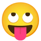 squinting face with tongue + face with rolling eyes