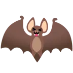 faccina che strizza gli occhi e mostra la lingua + pipistrello