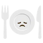 faccina delusa + piatto e posate