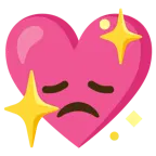 faccina delusa + cuore che luccica