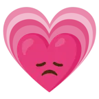 faccina delusa + cuore che cresce