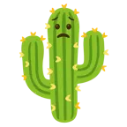 faccina preoccupata + cactus