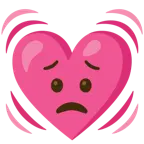 faccina preoccupata + cuore che batte