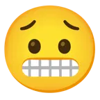 faccina preoccupata + faccina con smorfia