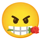 faccina arrabbiata + rosa