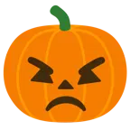 faccina arrabbiata + zucca di Halloween