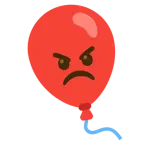 faccina arrabbiata + palloncino