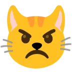 faccina arrabbiata + muso di gatto