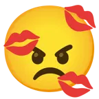 faccina arrabbiata + impronta della bocca