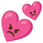 faccina arrabbiata + due cuori