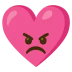 faccina arrabbiata + cuore con fiocco