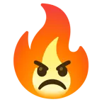 faccina arrabbiata + fuoco
