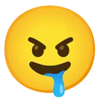faccina arrabbiata + faccina che sbava