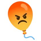 faccina accigliata + palloncino