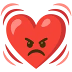 faccina accigliata + cuore che batte