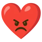 faccina accigliata + cuore con fiocco