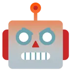 faccina accigliata + faccina di robot