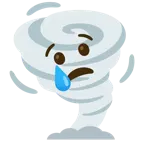 faccina che piange + tornado
