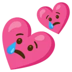 faccina che piange + due cuori