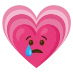 faccina che piange + cuore che cresce