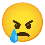 faccina che piange + faccina arrabbiata