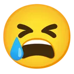 faccina che piange + faccina stanca