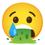 faccina che piange + faccina che vomita