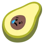 faccina che piange + avocado