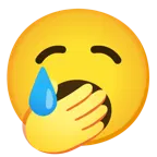 faccina che piange + faccina che sbadiglia