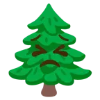 faccina perseverante + albero sempreverde