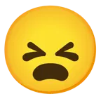 faccina perseverante + faccina imbronciata con bocca aperta