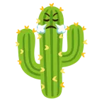 faccina che sbuffa + cactus