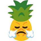 faccina che sbuffa + ananas
