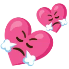 faccina che sbuffa + due cuori