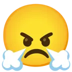 faccina che sbuffa + faccina arrabbiata