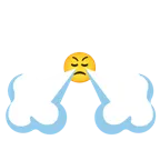 face with steam from nose + face with steam from nose