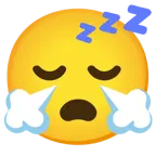 faccina che sbuffa + faccina che dorme