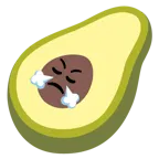 faccina che sbuffa + avocado