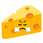 faccina che sbuffa + fetta di formaggio