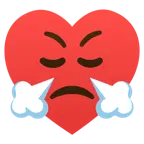 faccina che sbuffa + cuori