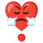 faccina che sbuffa + punto esclamativo a cuore