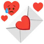 faccina delusa ma sollevata + lettera d’amore