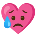 faccina delusa ma sollevata + cuore con fiocco