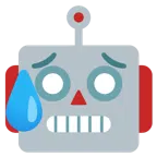 faccina delusa ma sollevata + faccina di robot